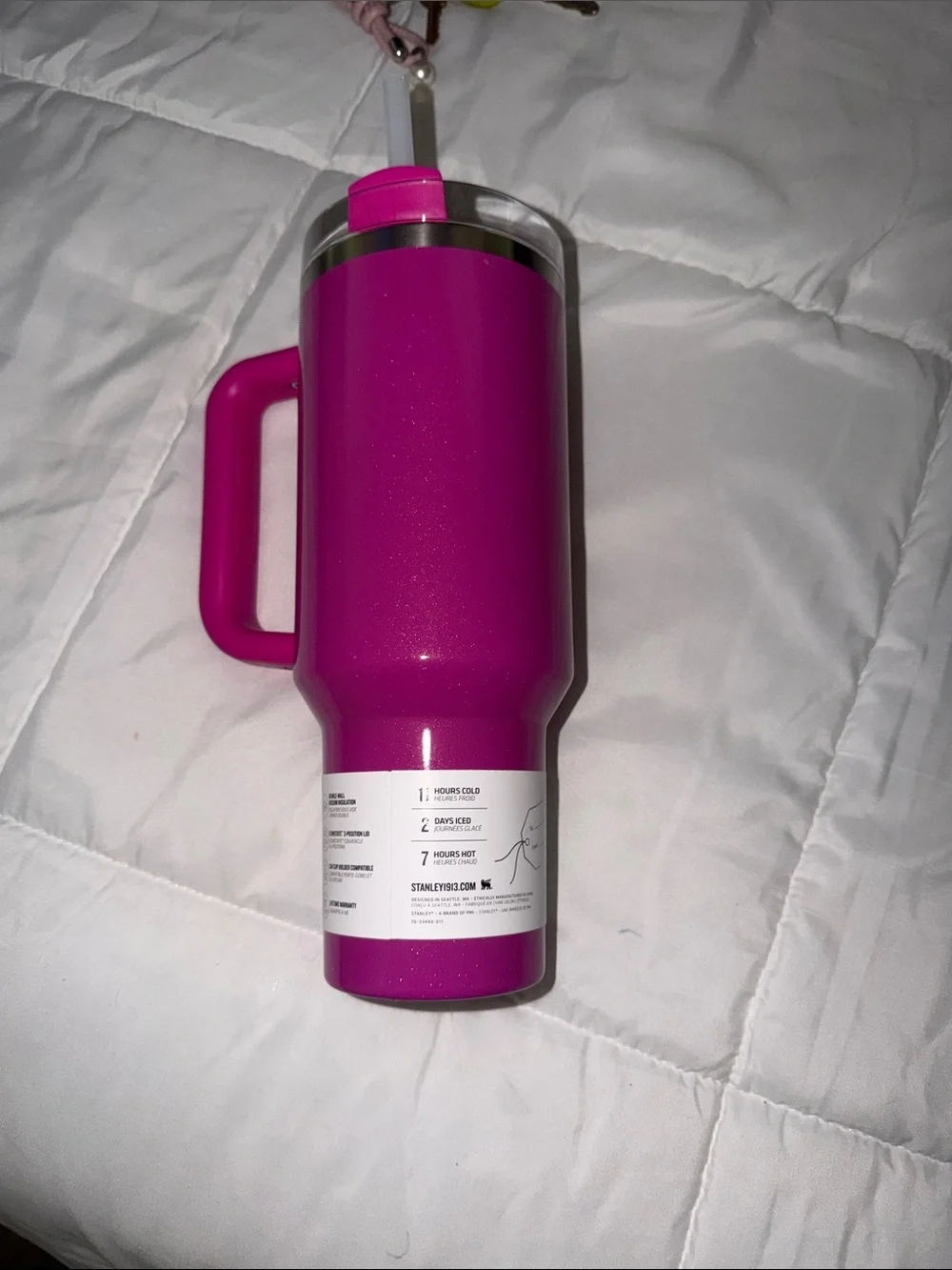 - - 40oz punch shimmer color Stanley flowstate quencher tumbler with str… - Picture 2 of 3